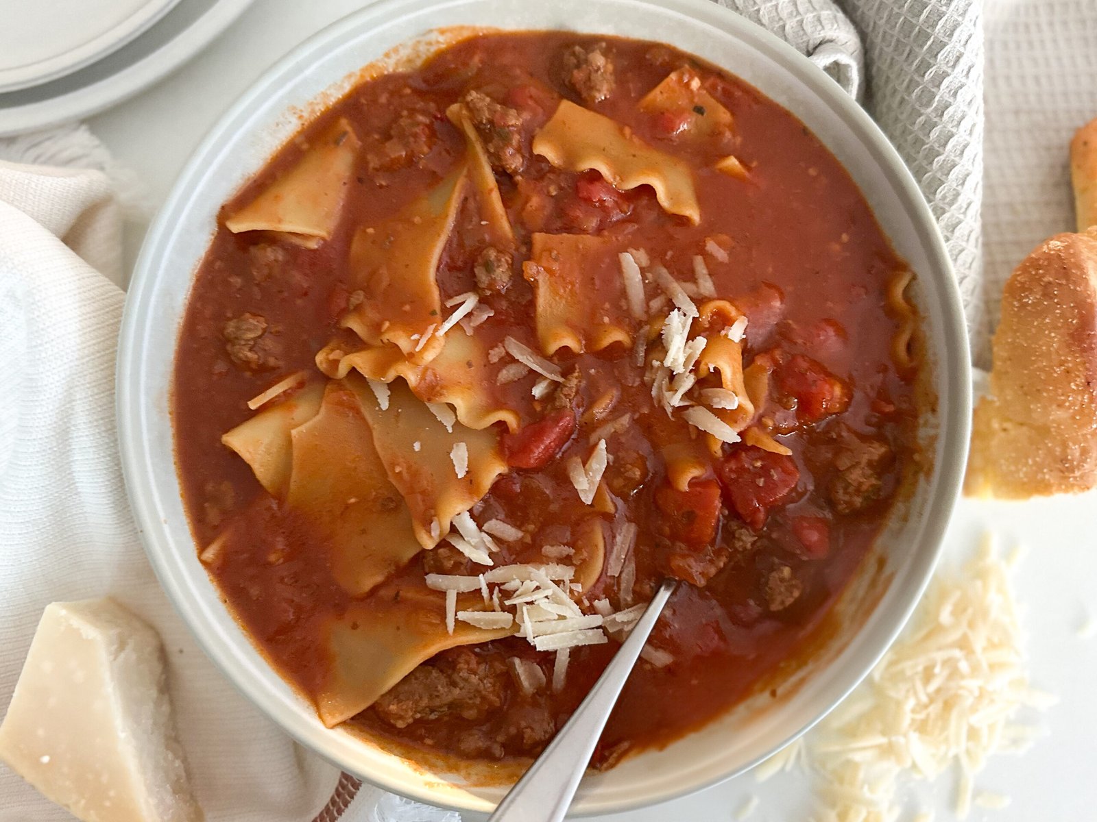 One Pot Lasagna Soup