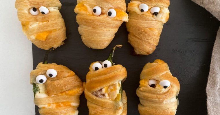 Spooky Jalapeño Popper Mummies