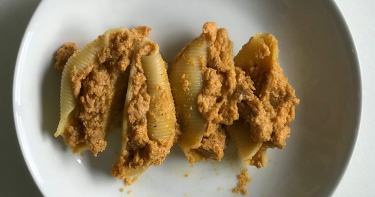 Pumpkin (and chorizo) Stuffed Shells