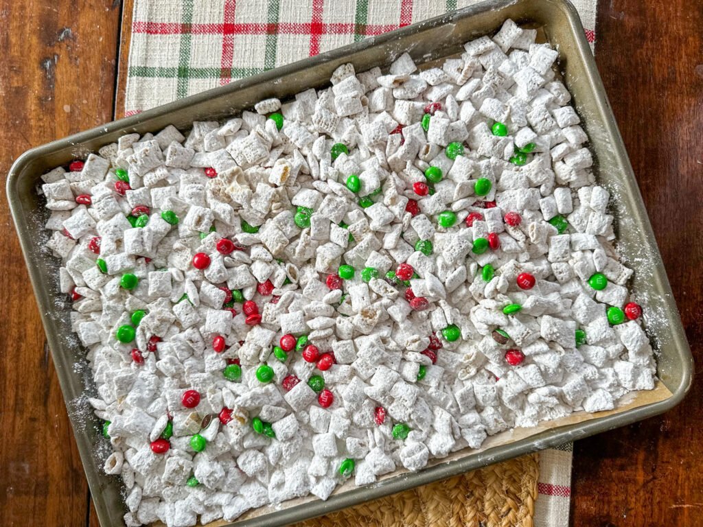 White Chocolate Peppermint Muddy Buddies