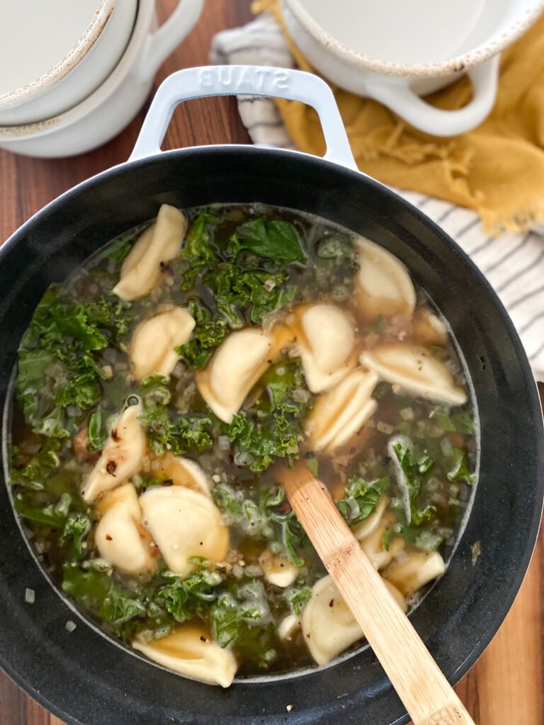 Spicy Chicken Sausage and Kale Soup