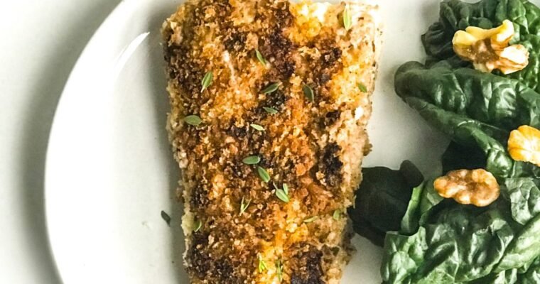 Pan-Seared Walnut Crusted Halibut