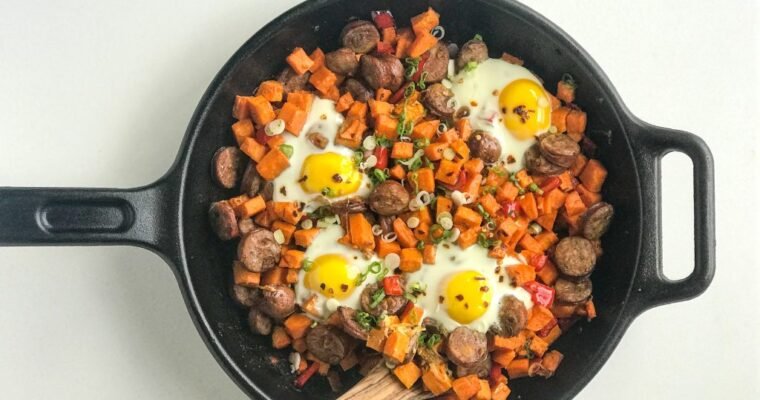 Autumn Sweet Potato Hash & Eggs