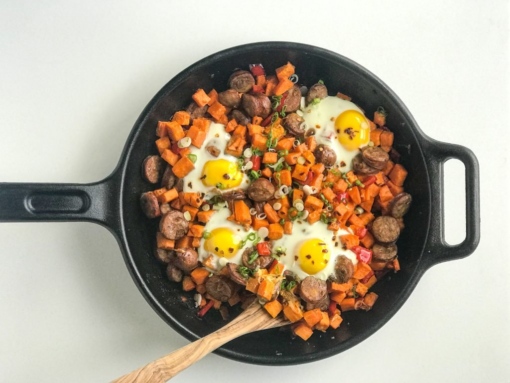 Autumn Sweet Potato Hash & Eggs