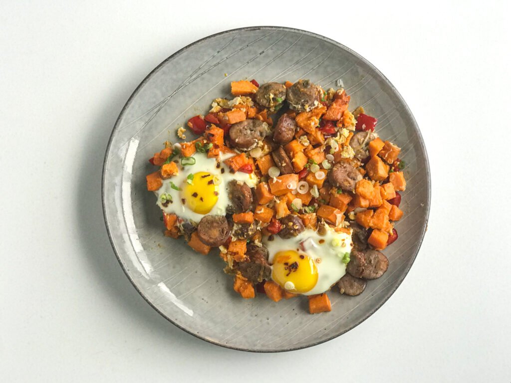 Autumn Sweet Potato Hash & Eggs