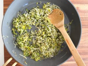 sautéd leeks and herbs in butter