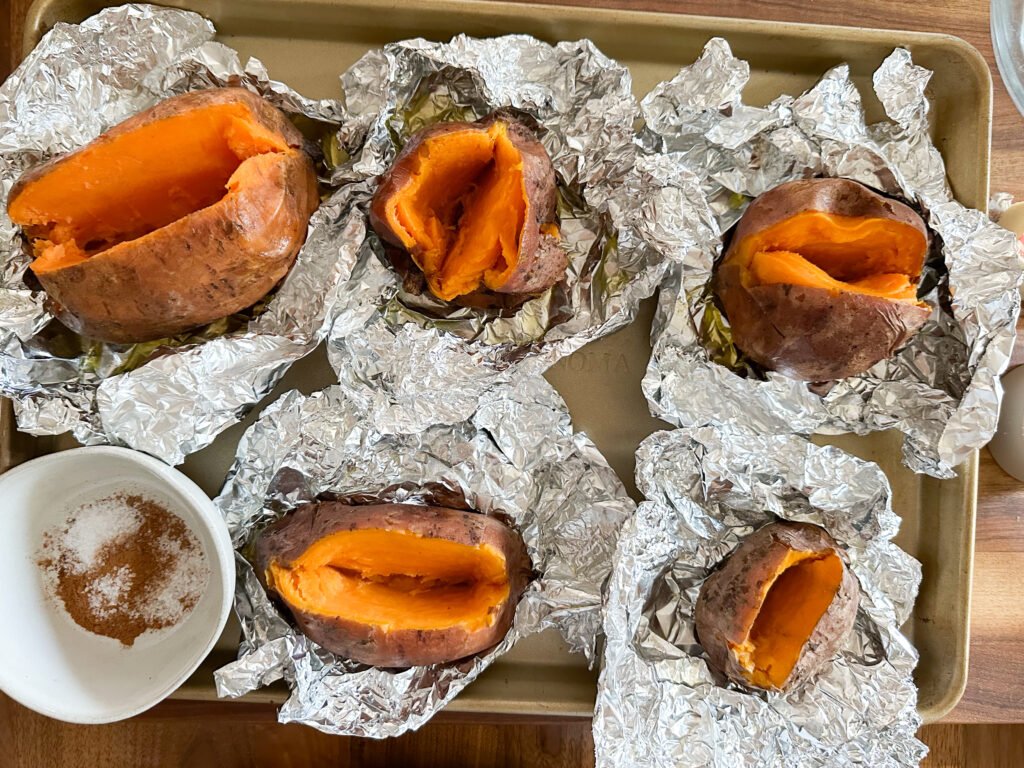 Holiday Spice Twice Baked Sweet Potato Casserole