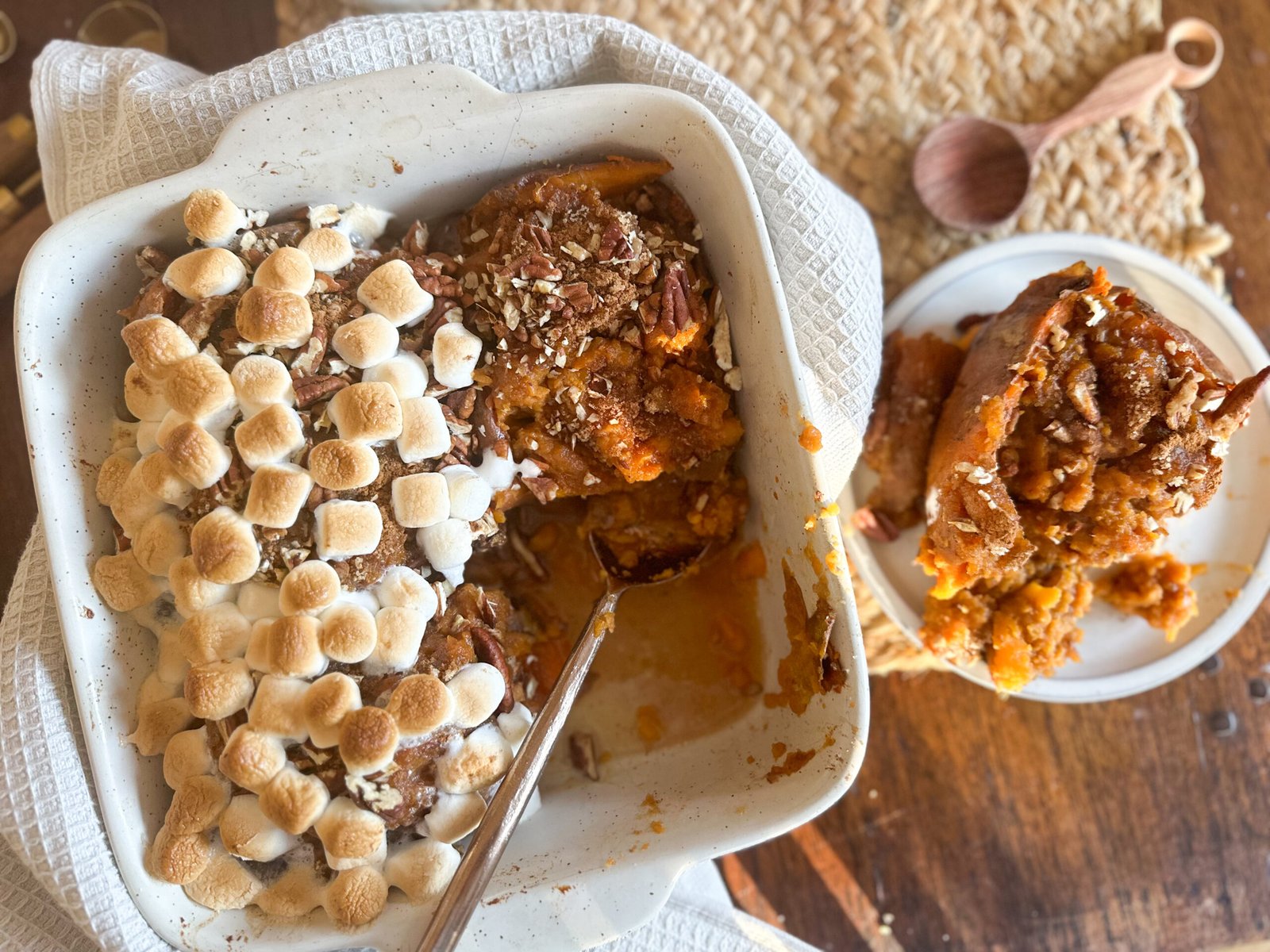 Holiday Spice Twice Baked Sweet Potato Casserole