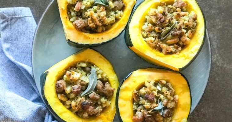 Easy Stuffed Acorn Squash