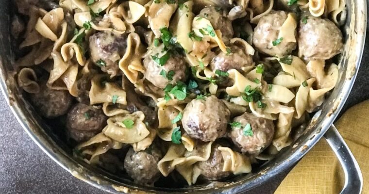 One-Pot Meatball Beef Stroganoff