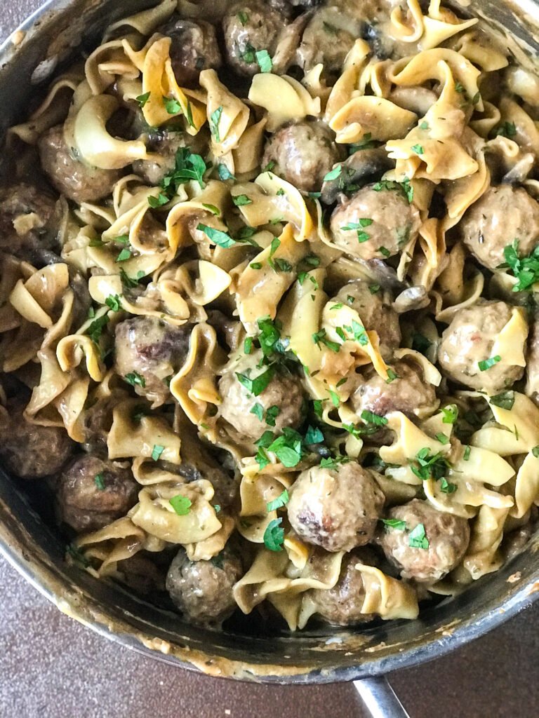 Weeknight One-Pot Meatball Beef Stroganoff