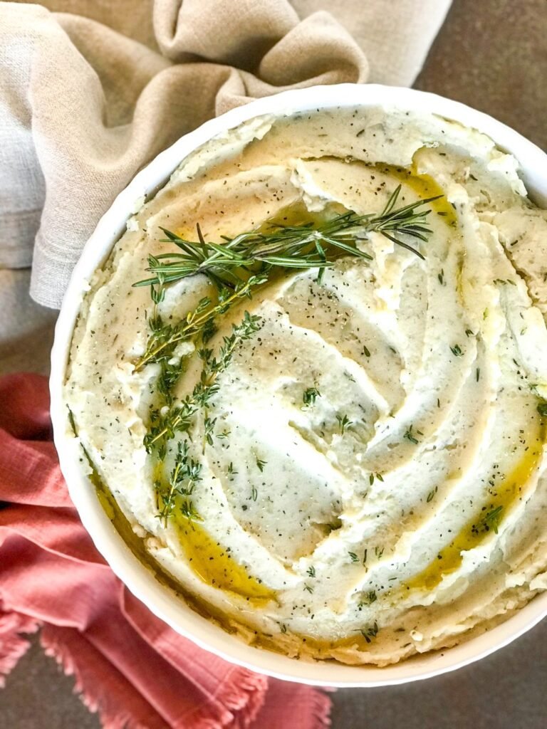 creamy herb mashed potatoes