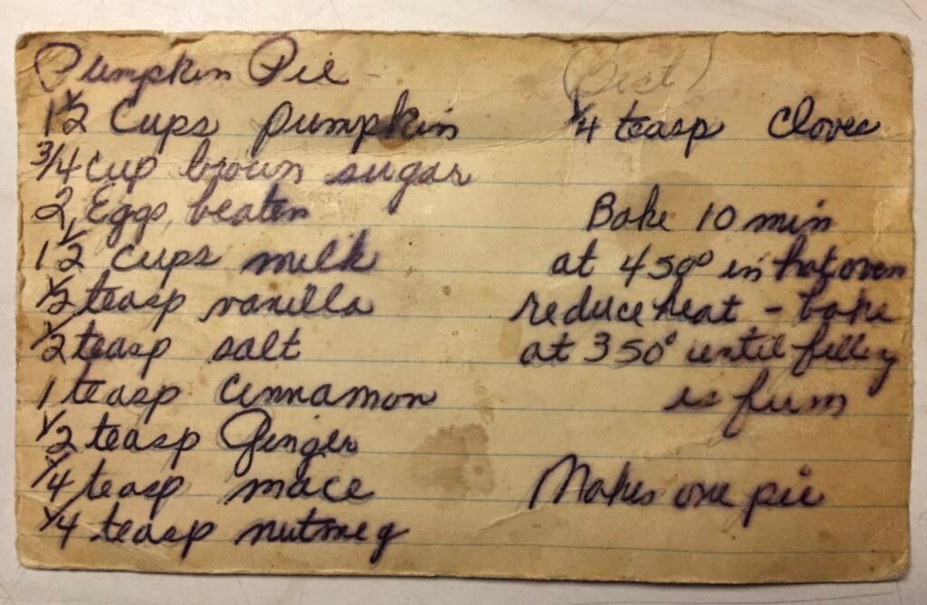 Grandma's Famous Pumpkin Pie