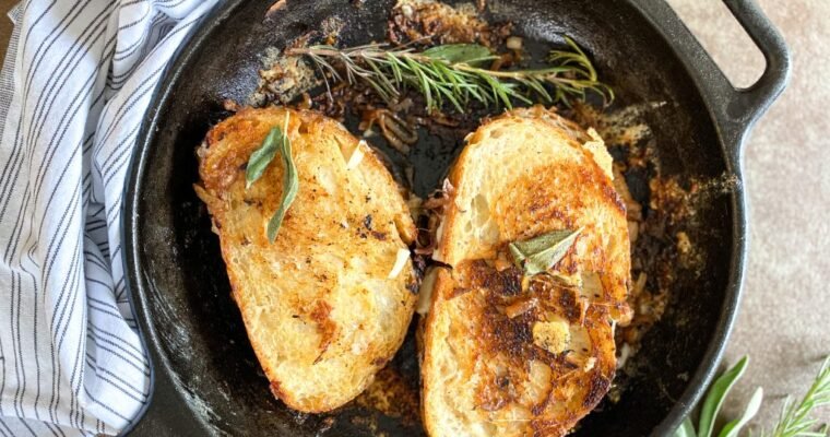 Rustic Pot Roast French Onion Grilled Cheese Sandwich