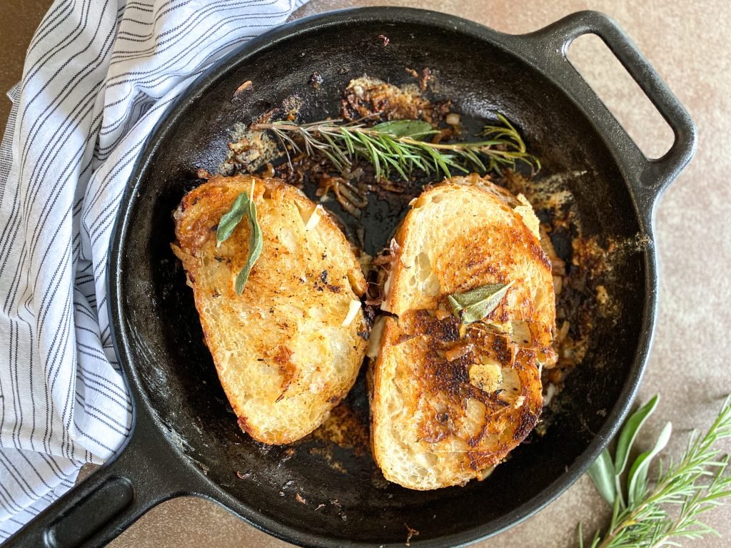 Rustic Pot Roast French Onion Grilled Cheese Sandwich