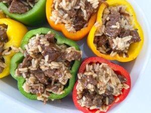 bell peppers stuffed with steak