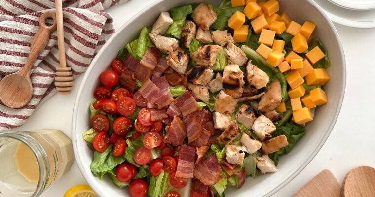 Honey Mustard Grilled Chicken BLT Salad