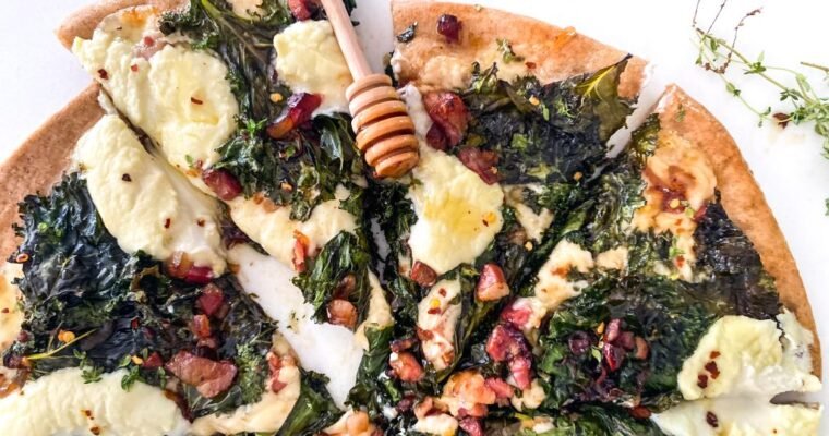 Hot Honey Kale & Ricotta Pizza
