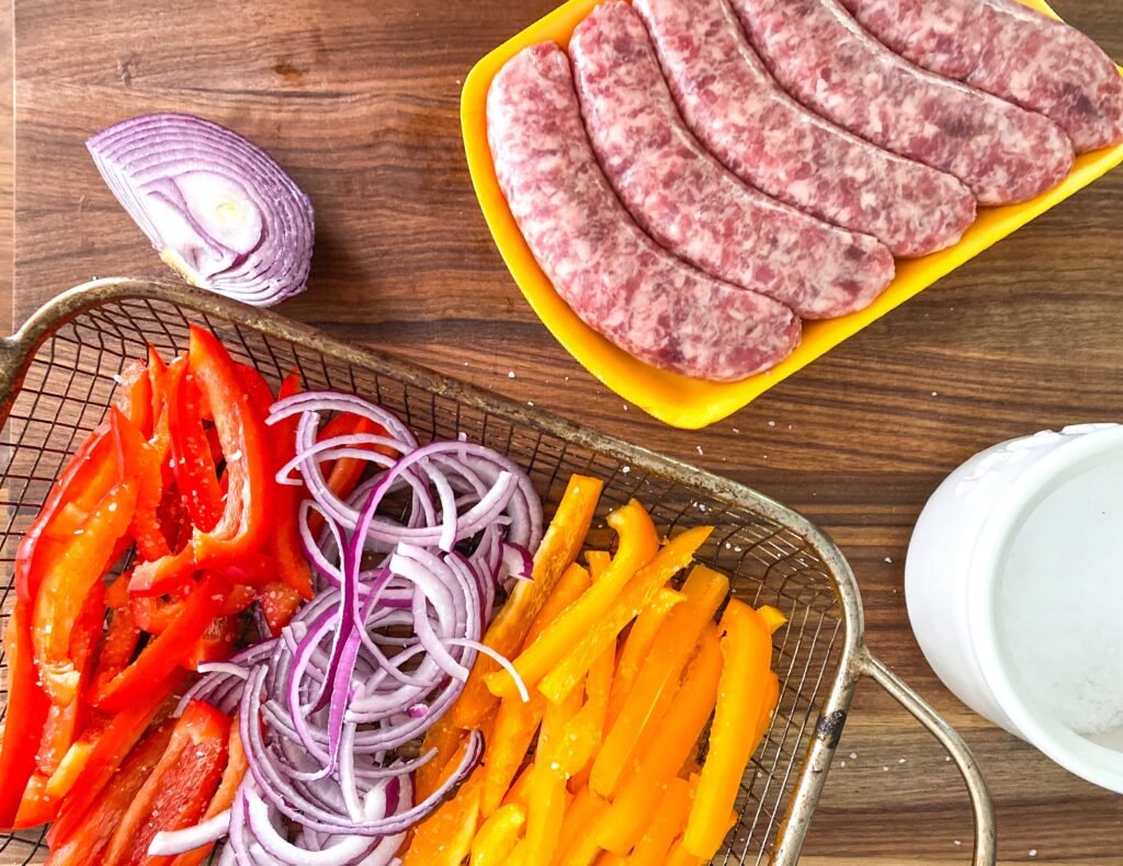 Grilled Bratwursts with IPA Sauerkraut