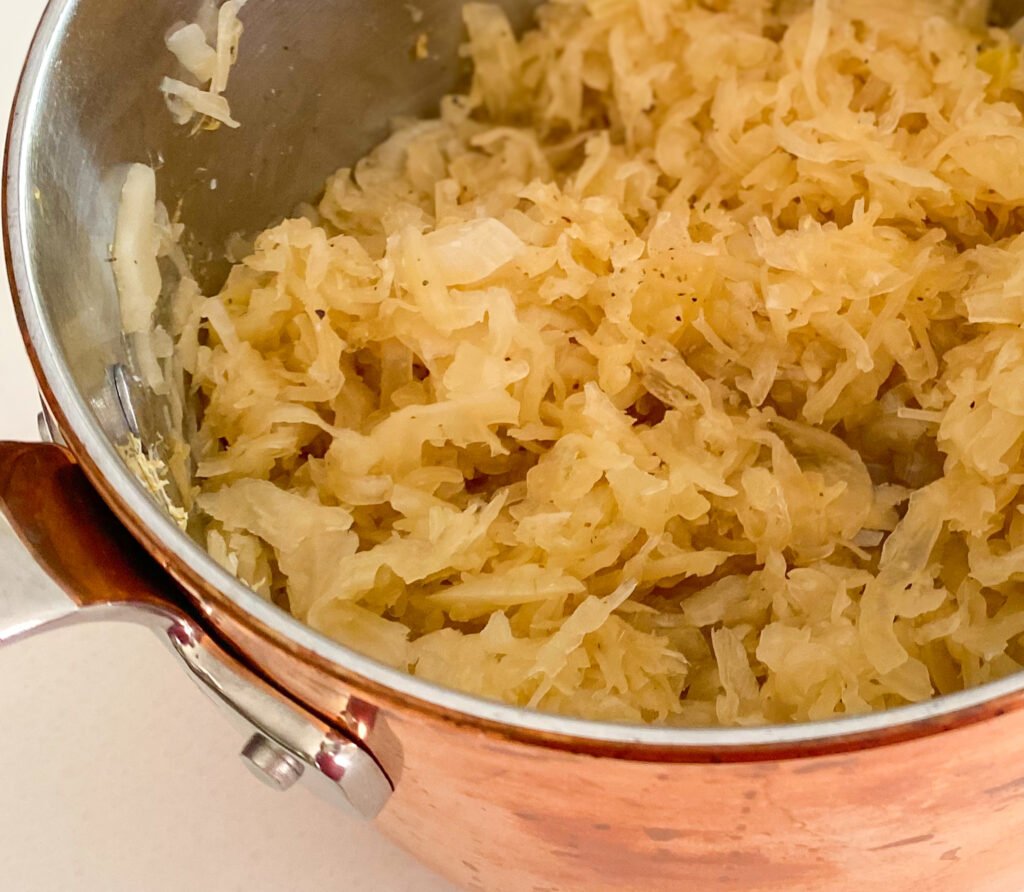 Grilled Bratwursts with IPA Sauerkraut