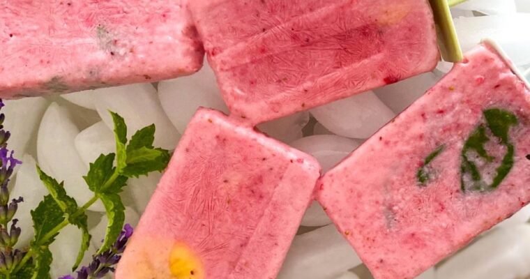 The Best Ever Strawberry Creme Popsicles