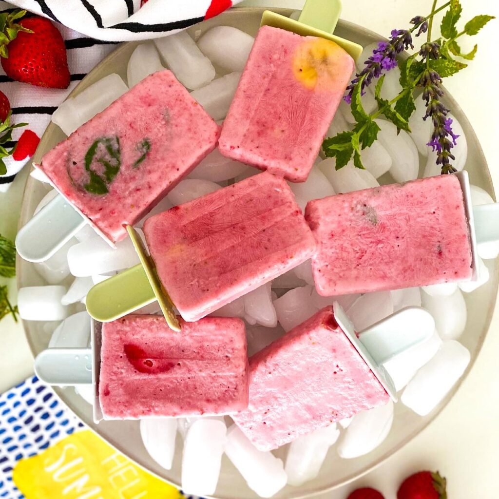 The Best Ever Strawberry Creme Popsicles