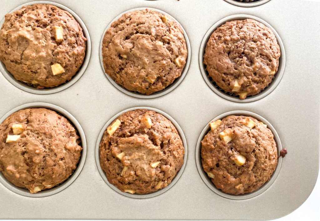 Stuffed Caramel Apple Muffins