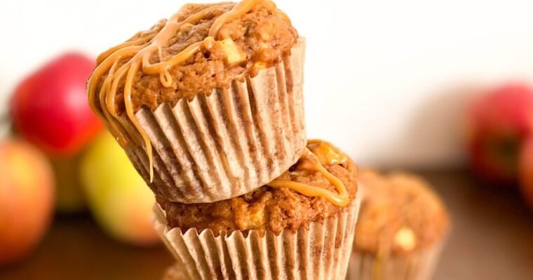 Stuffed Caramel Apple Muffins
