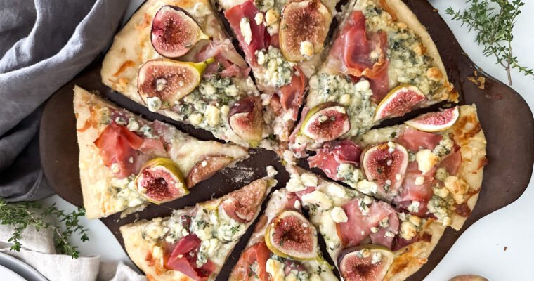 Fig & Gorgonzola Crispy Prosciutto Pizza