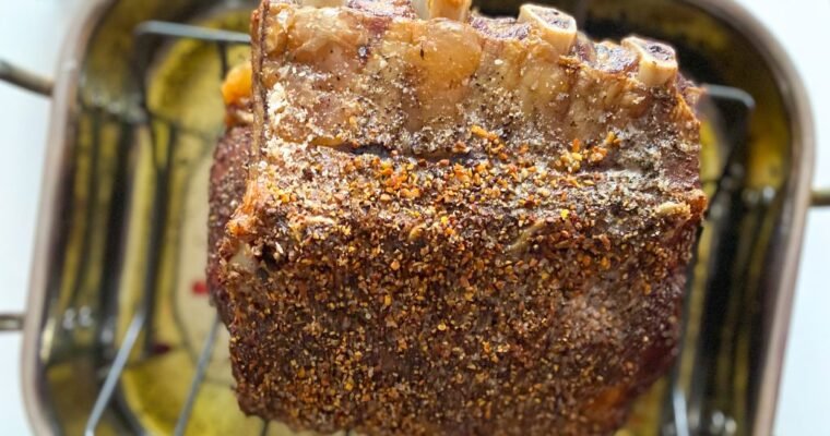 Scrumptious Pepper-Crusted Roast Beef (Standing Rib-Roast)