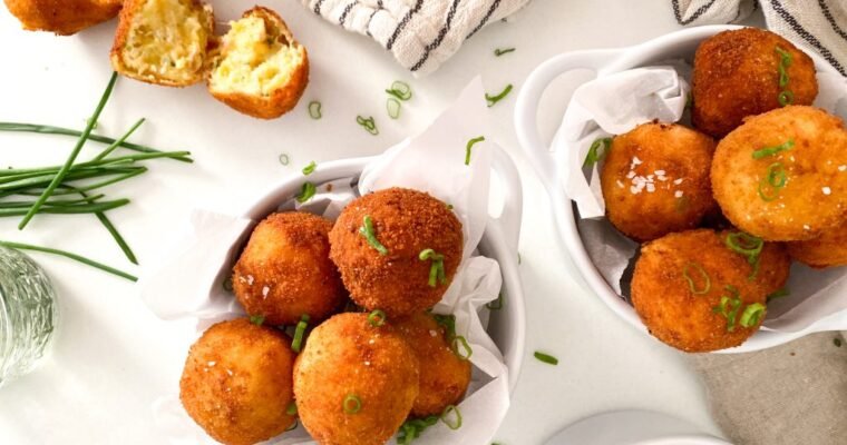 Loaded Baked Potato Croquettes (Fried Potato Balls)