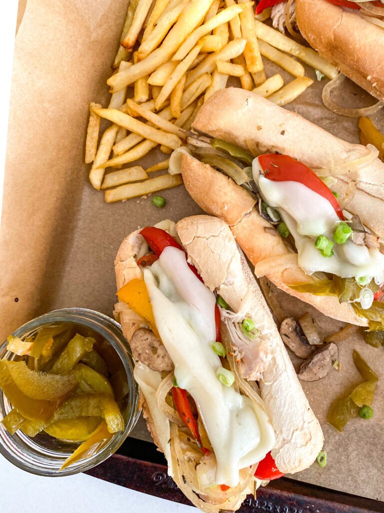 Crock-pot Chicken Cheesesteaks