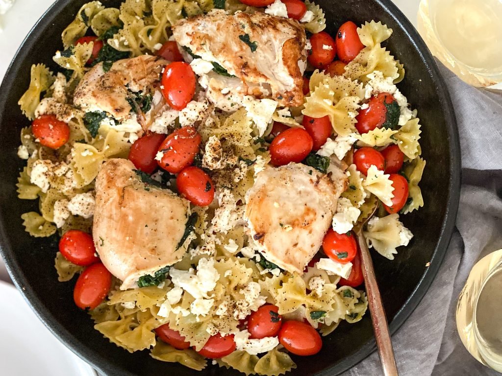 Skillet Feta Spinach Chicken