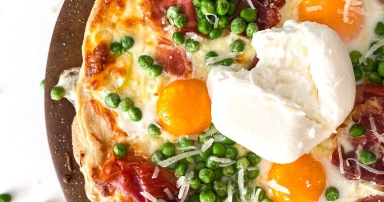 Pea Carbonara Pizza