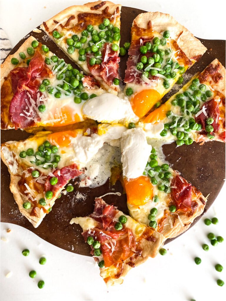 Pea Carbonara Pizza