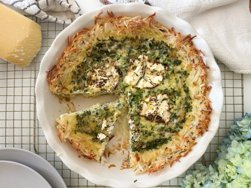 Cracked Pepper Goat Cheese Quiche (GF)