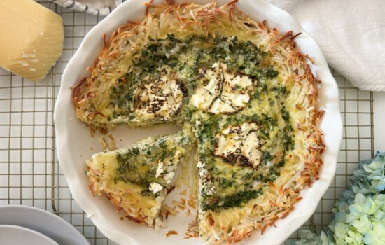 Cracked Pepper Goat Cheese Quiche (GF)