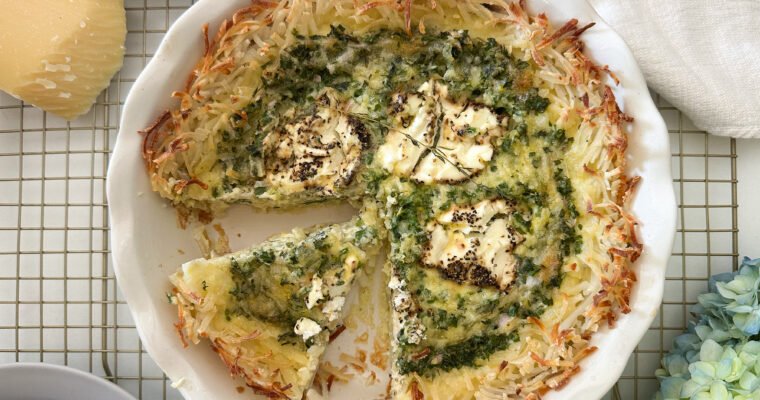 Cracked Pepper Goat Cheese Quiche (GF)