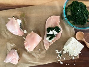 Skillet Feta and Spinach Chicken