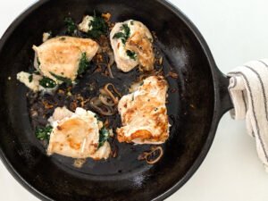 Skillet Feta and Spinach Chicken