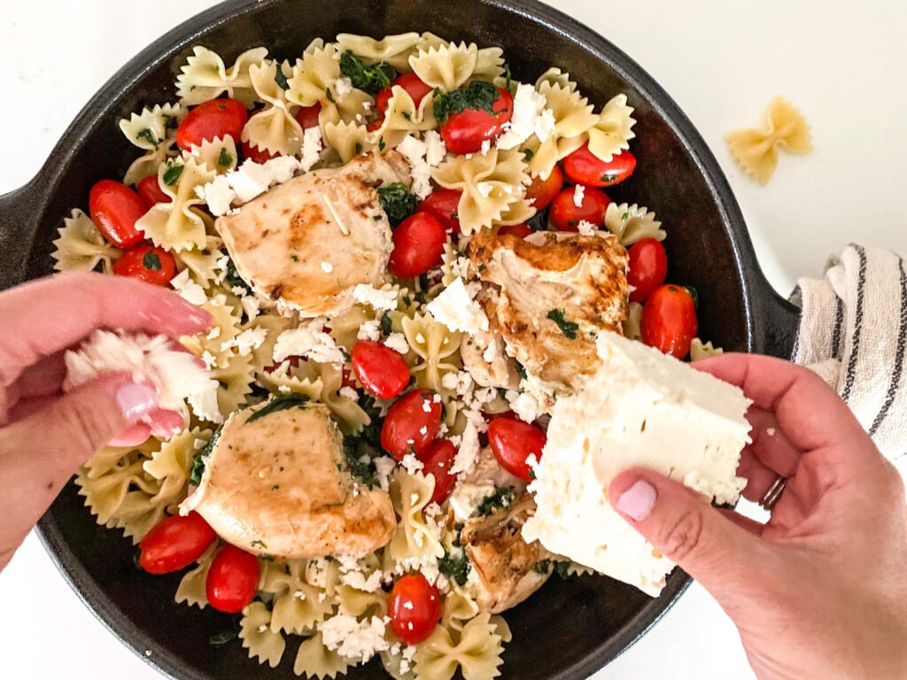 Skillet Feta and Spinach Chicken