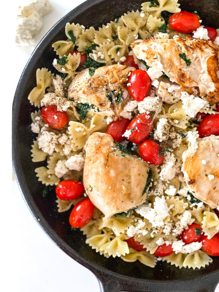 Weeknight Skillet Feta Spinach Chicken