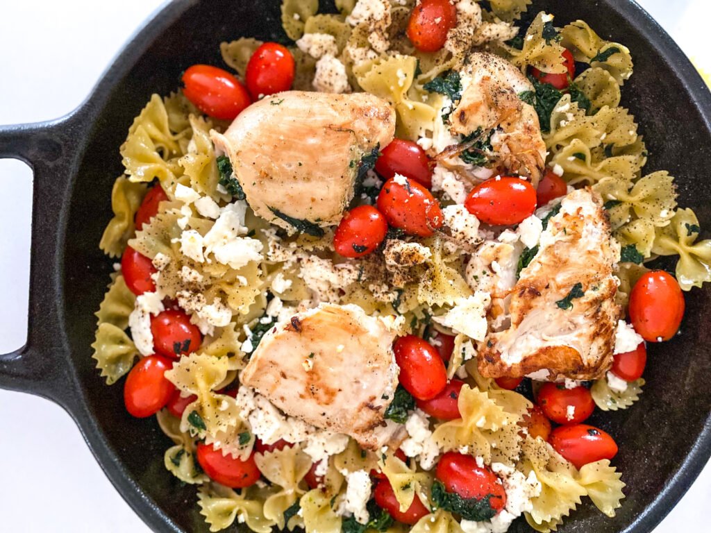 Skillet Feta and Spinach Chicken