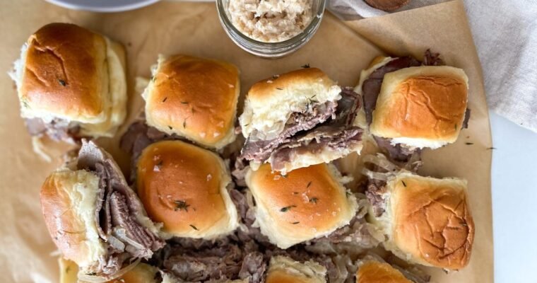 Easy Horseradish Roast Beef Sliders (crockpot)