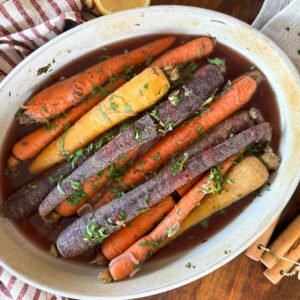Simple Oven Roasted Ginger Carrots