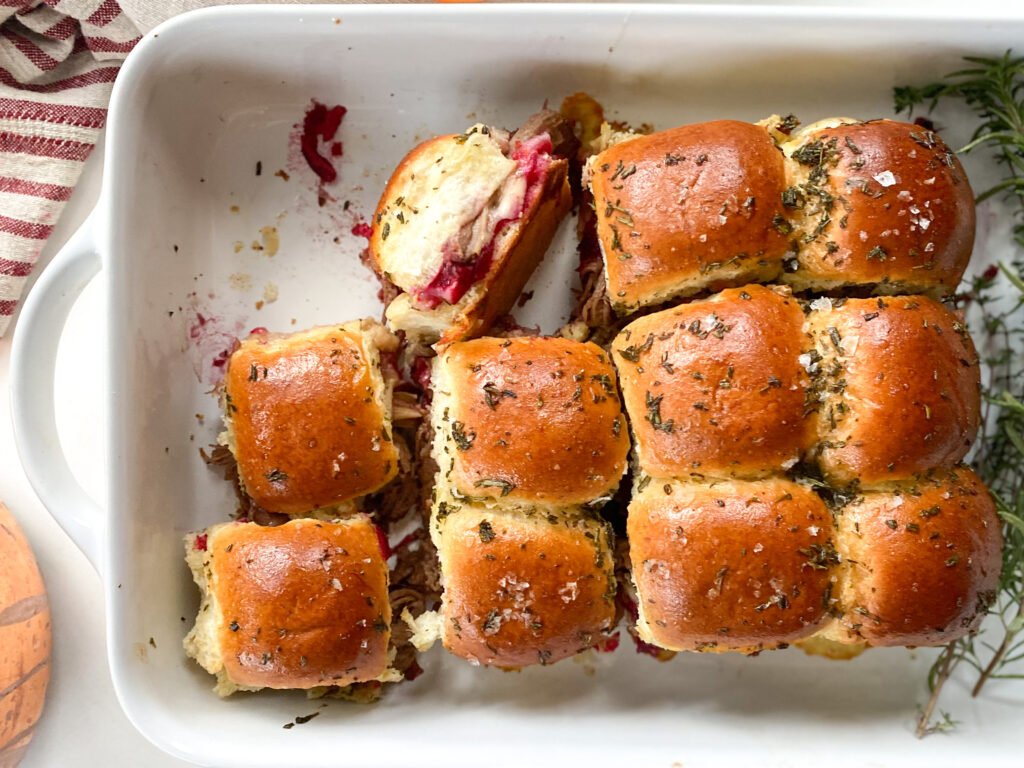 Cherry Cranberry Brie Roast Beef Sliders