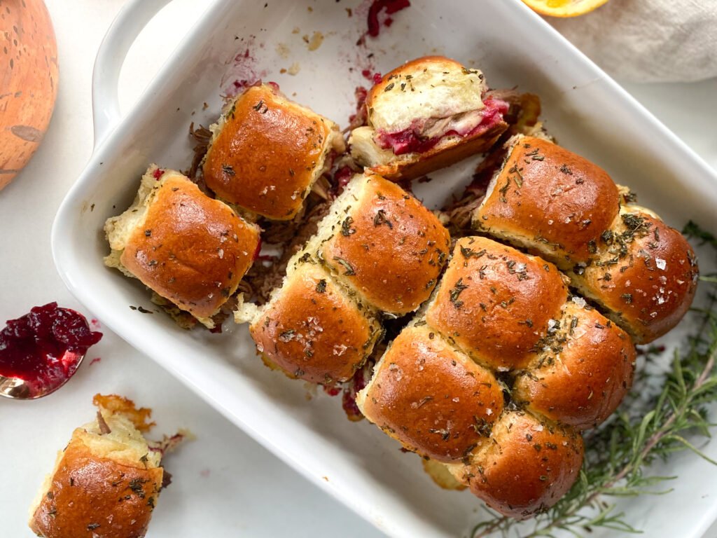 Cherry Cranberry Brie Roast Beef Sliders (crockpot) 