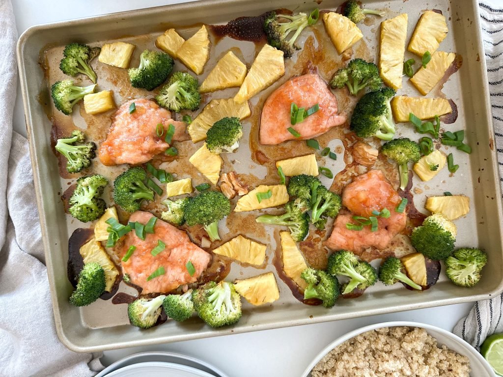Sheet Pan Sweet and Sour Chicken