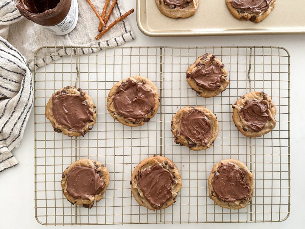 Pretzel Nutella Chocolate Chip Cookies
