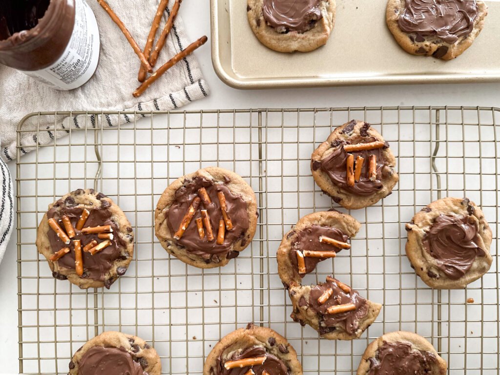 Pretzel Nutella Chocolate Chip Cookies